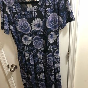 Lularoe floral Amelia Dress XL GUC